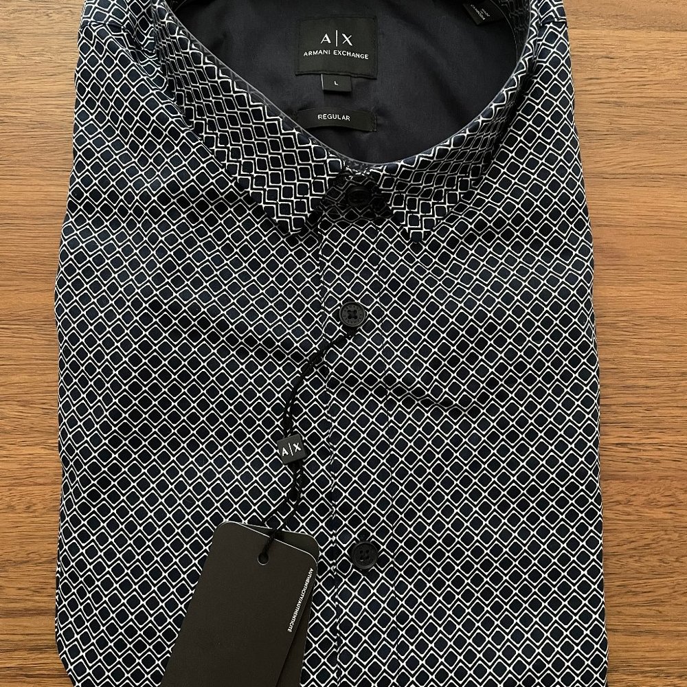 Armani Exchange - Button Up Long Sleeve Dress Shirt